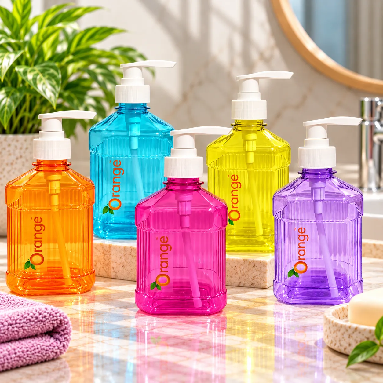ORANGE premium soap dispensers by Manu Plast